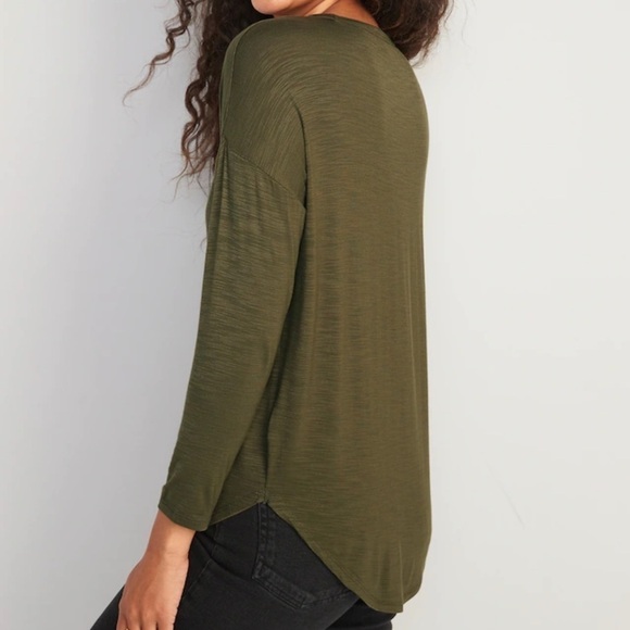NWT Old Navy Green Long Sleeve Blouse Sz. XL- Tall - Picture 4 of 15